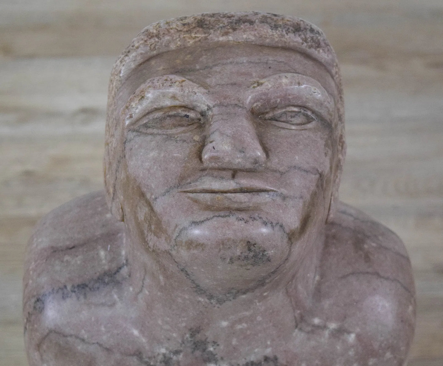 Vintage 1965 Carved Stone Sculpture of a Male Torso by Ben Goodkin