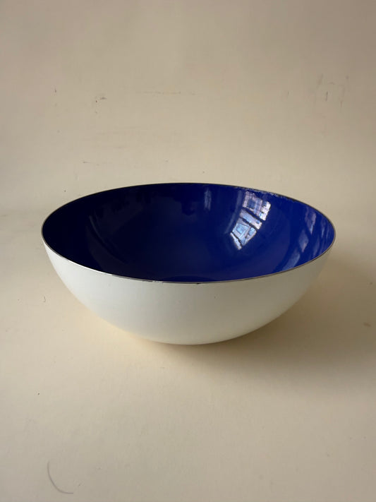 Vintage Enamel Blue and White Bowl by Catherineholm for Heogh Lines