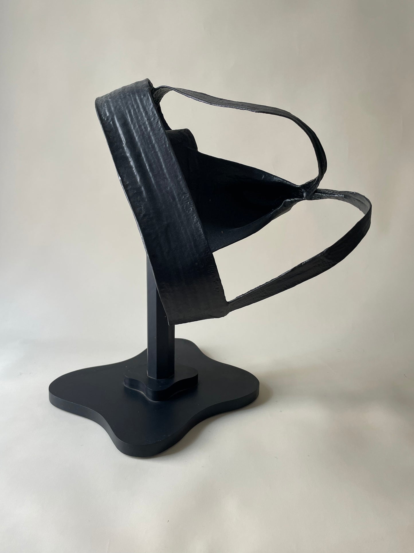 vintage life size jock strap black sculpture by Francine C Fineman
