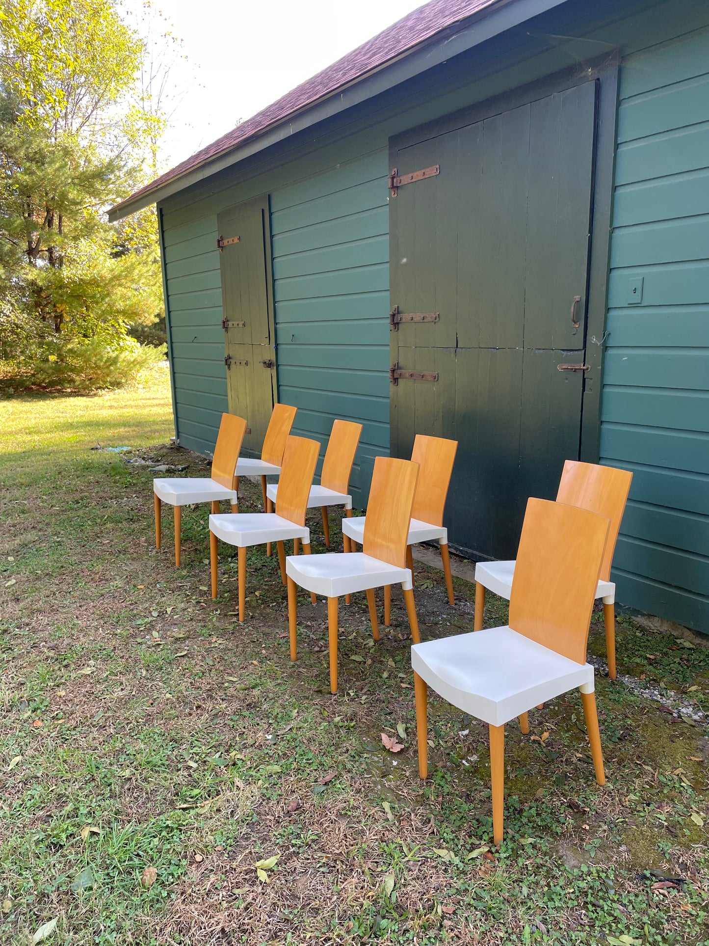 set of 8 mrs. trip chairs by Phillipe Starck for Kartell from the late 1990s