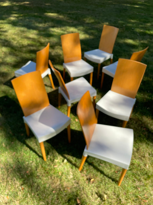 set of 8 mrs. trip chairs by Phillipe Starck for Kartell from the late 1990s