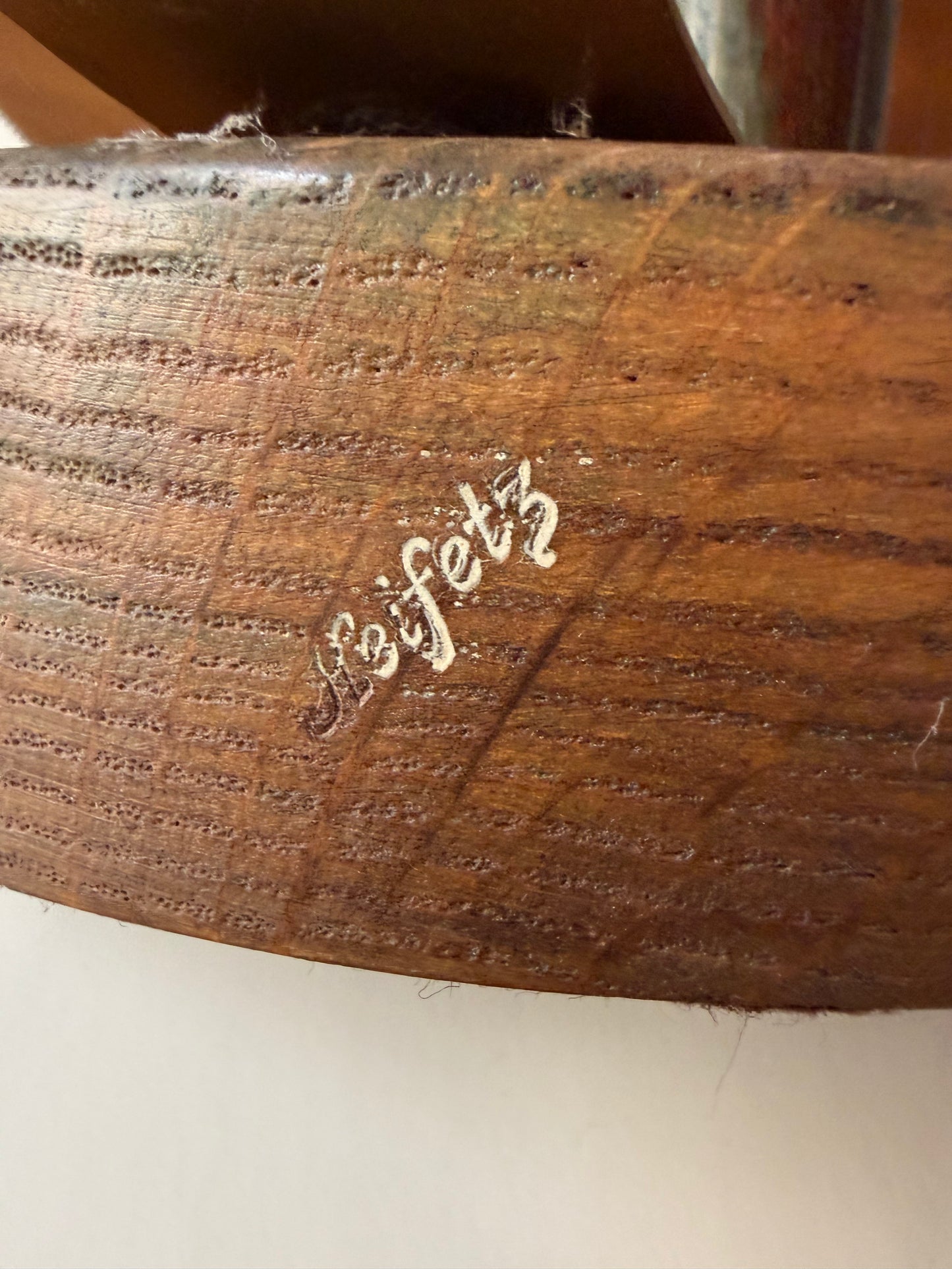 1950s walnut and copper Yasha Heifetz table lamp
