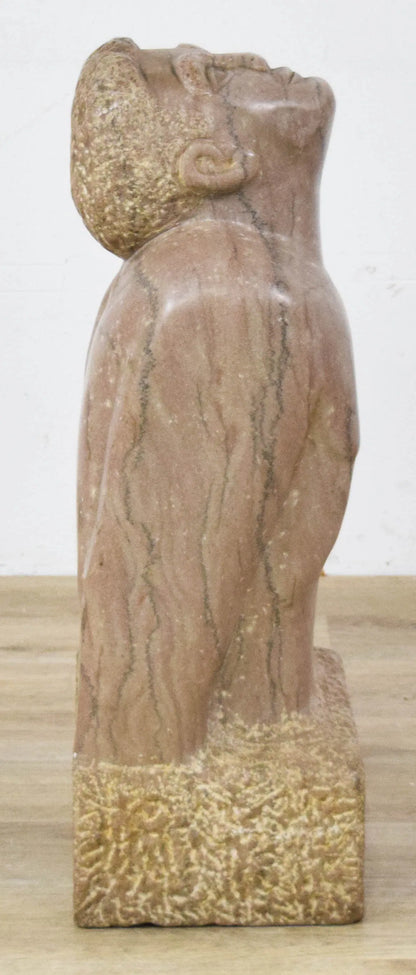 Vintage 1965 Carved Stone Sculpture of a Male Torso by Ben Goodkin