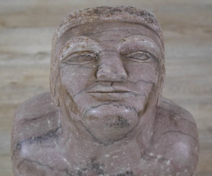 Vintage 1965 Carved Stone Sculpture of a Male Torso by Ben Goodkin