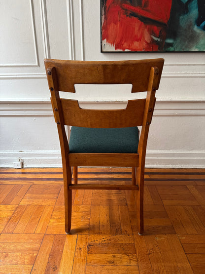 pair of early mid century dining chairs by Temple Stuart