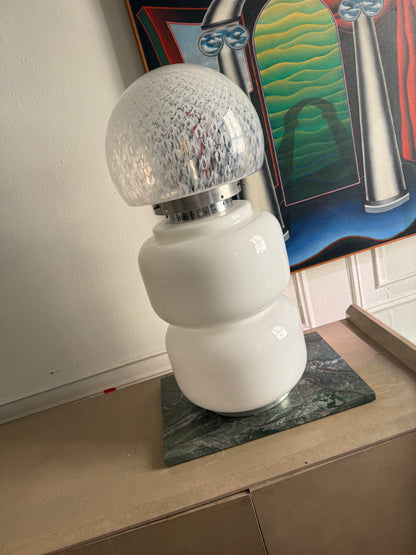Vintage Space Age Italian Glass Extra Large Floor or Table Lamp