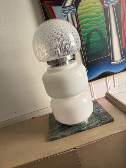 Vintage Space Age Italian Glass Extra Large Floor or Table Lamp