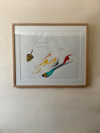 Vintage Abstract Original Drawing by Rodger LaPelle