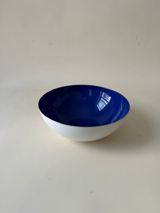 Vintage Enamel Blue and White Bowl by Catherineholm for Heogh Lines
