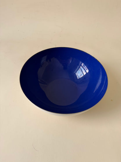 Vintage Enamel Blue and White Bowl by Catherineholm for Heogh Lines