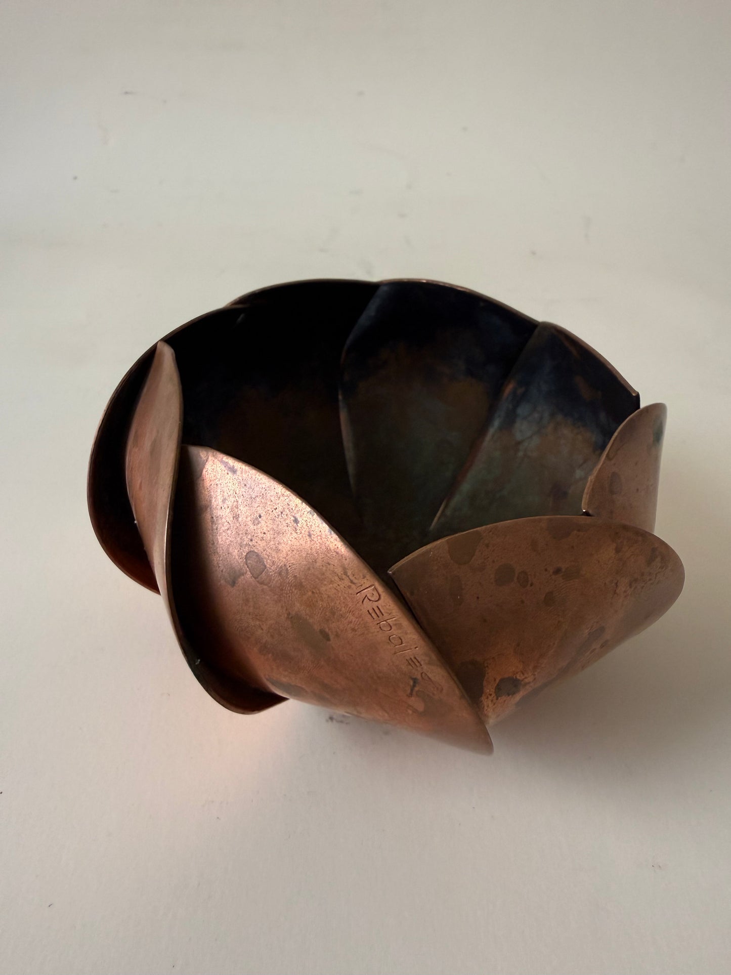 Vintage copper Bowl by renowned Jeweler and Sculptor Francisco Rebajes