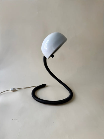 Vintage White Snake Table or Desk Lamp