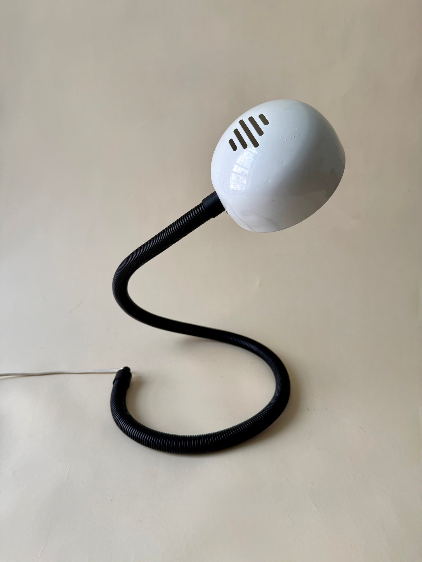 Vintage White Snake Table or Desk Lamp