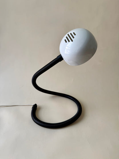 Vintage White Snake Table or Desk Lamp