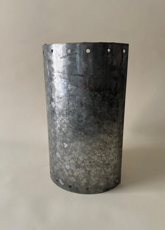Vintage 1980s Ron Reek Galvanized Steel Wall Sconce