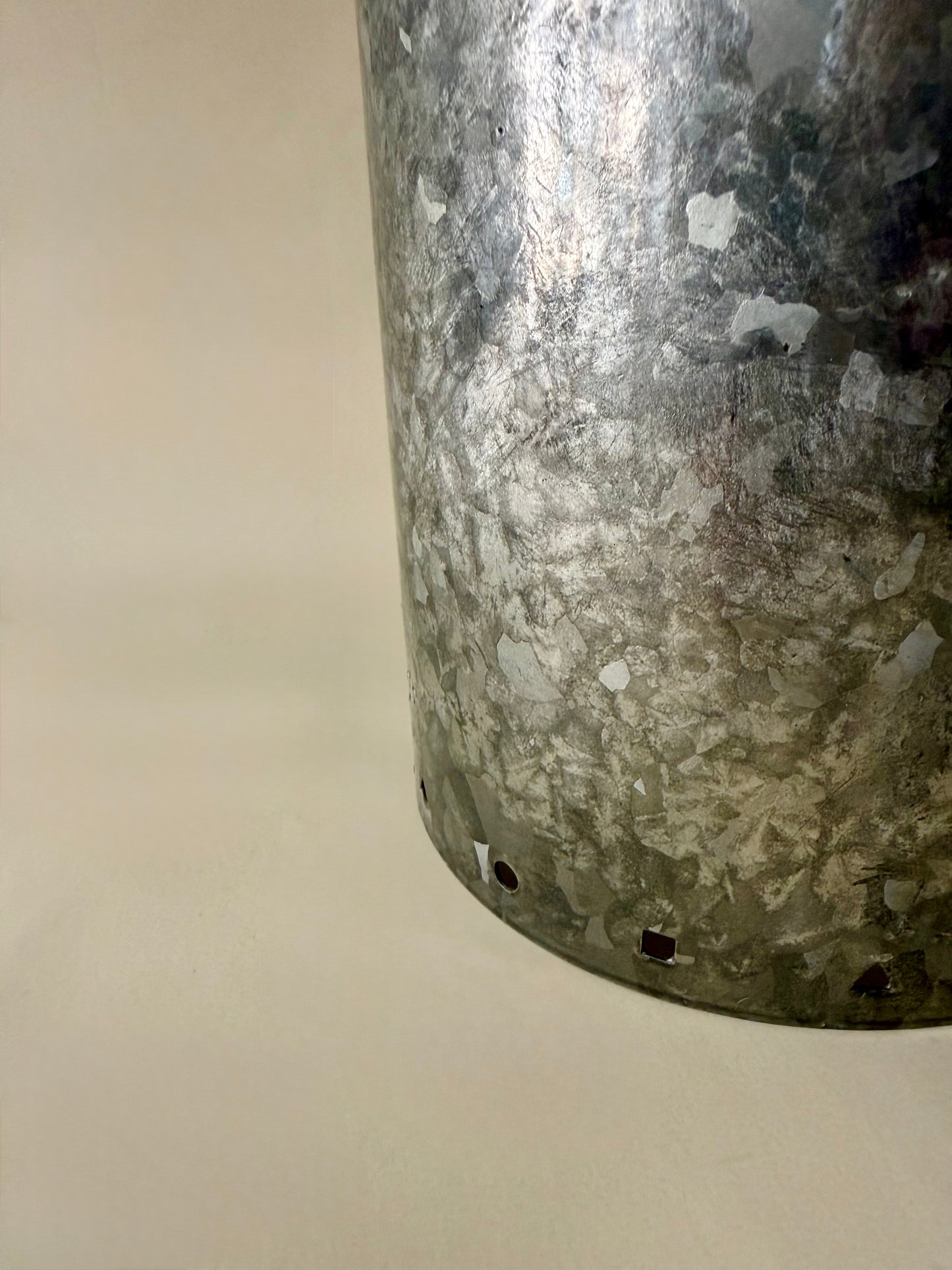 Vintage 1980s Ron Reek Galvanized Steel Wall Sconce