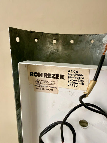 Vintage 1980s Ron Reek Galvanized Steel Wall Sconce