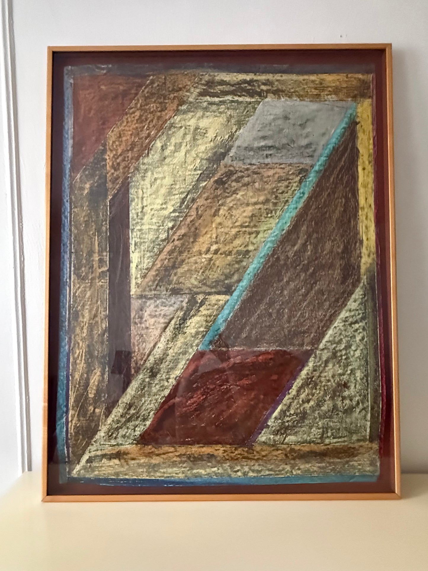 Vintage Large Oil Pastel Abstract Drawing by Vance Martin