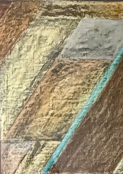 Vintage Large Oil Pastel Abstract Drawing by Vance Martin