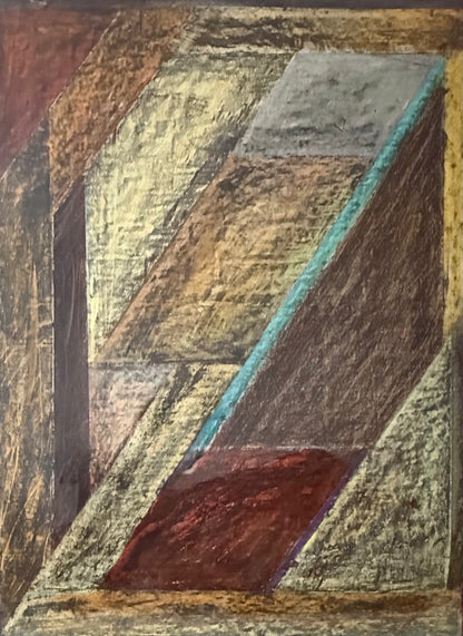Vintage Large Oil Pastel Abstract Drawing by Vance Martin