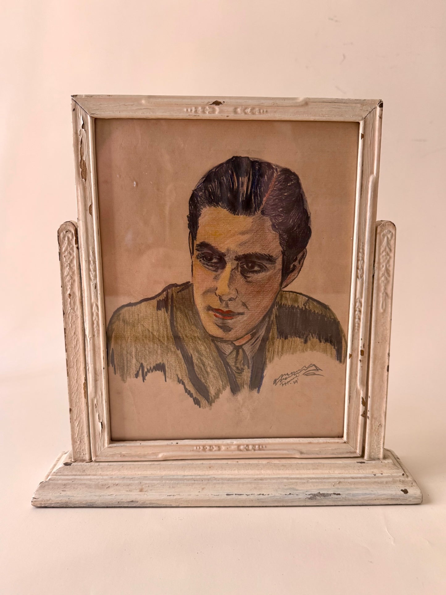 Vintage Portrait of a Young Man by Art Trippanera from 1939