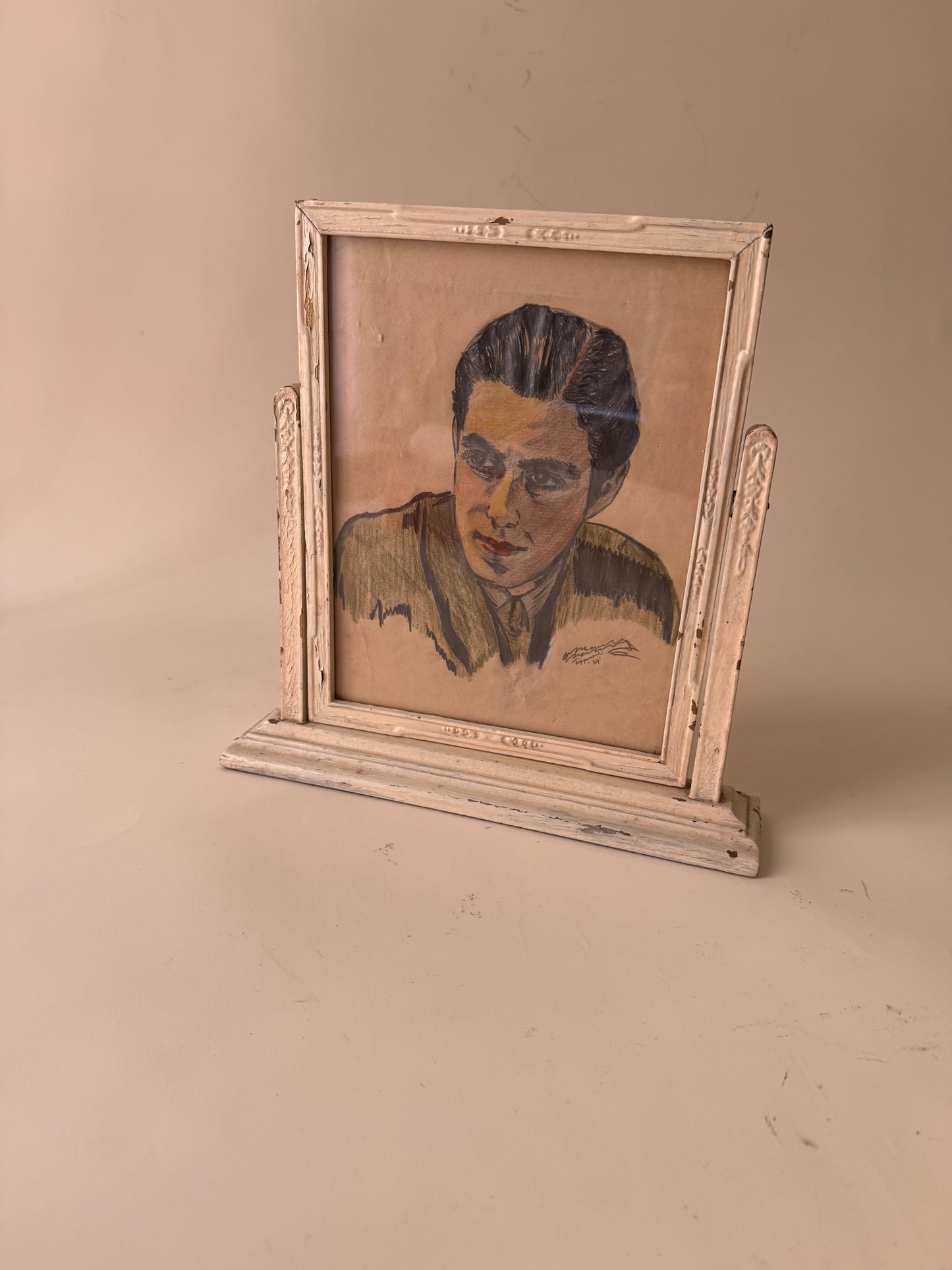 Vintage Portrait of a Young Man by Art Trippanera from 1939