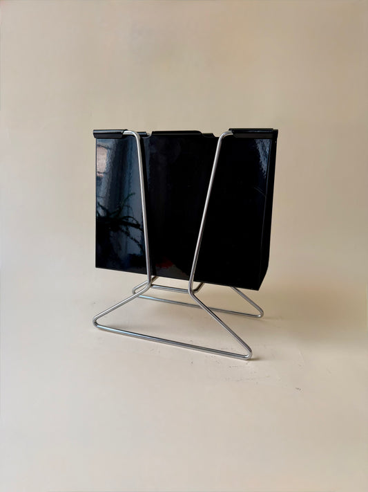 Vintage Binder Clip Shaped Magazine or Record Holder