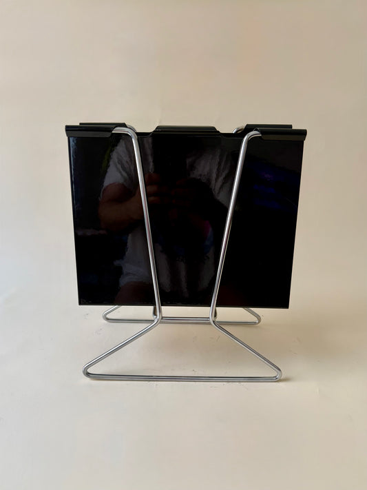 Vintage Binder Clip Shaped Magazine or Record Holder