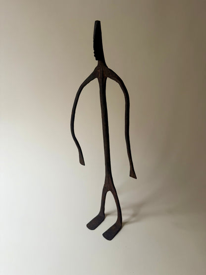 trio of hand-forged iron figural sculptures