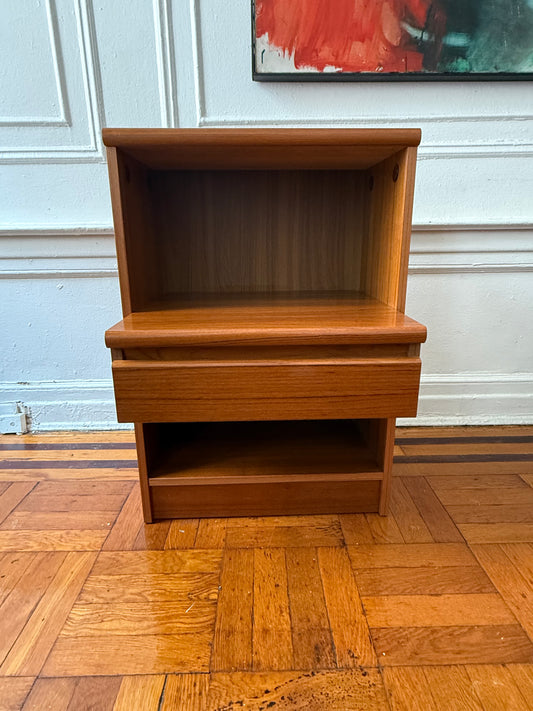 Danish 1970s single teak nightstand