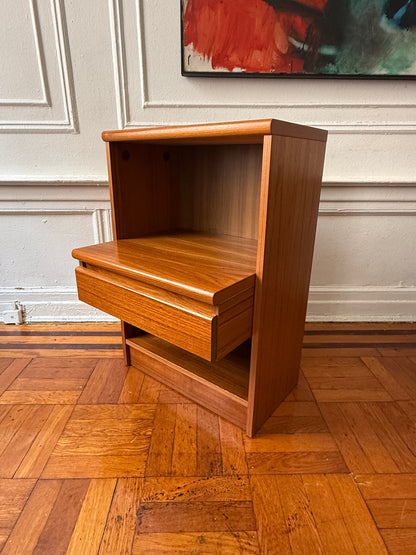 Danish 1970s single teak nightstand