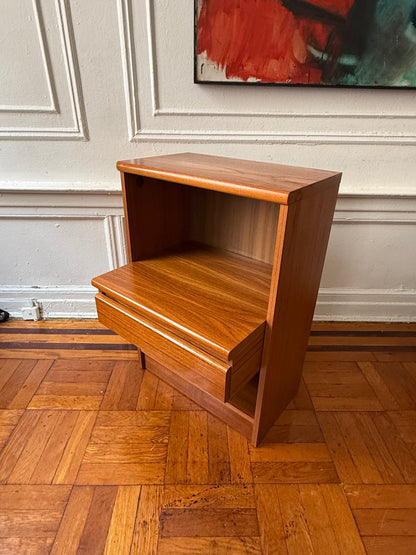 Danish 1970s single teak nightstand