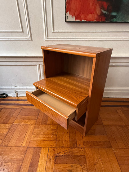 Danish 1970s single teak nightstand