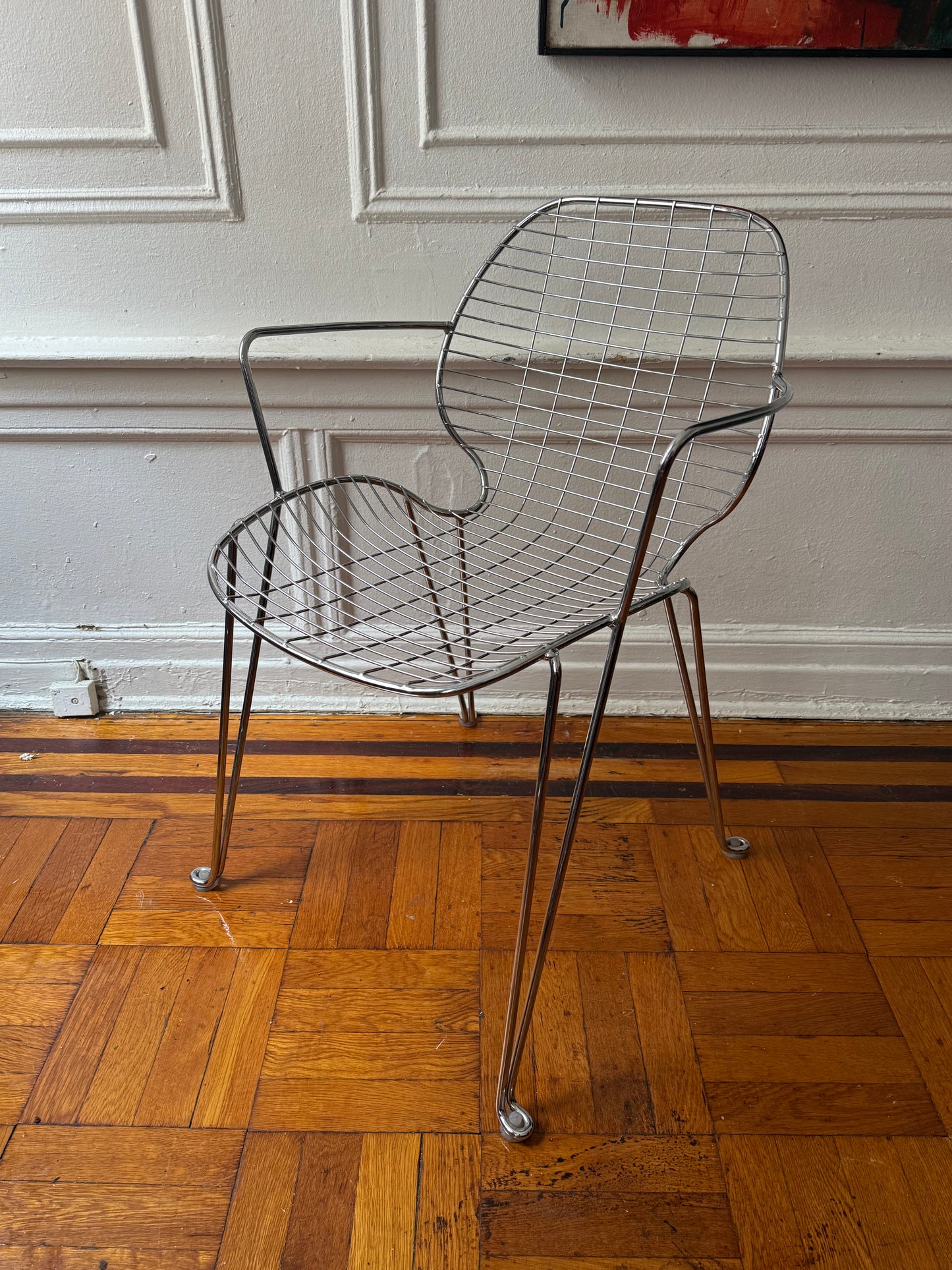 Mid Century Modern Chrome Wire Chair