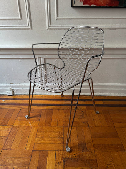 Mid Century Modern Chrome Wire Chair