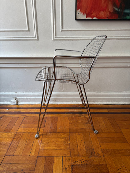 Mid Century Modern Chrome Wire Chair
