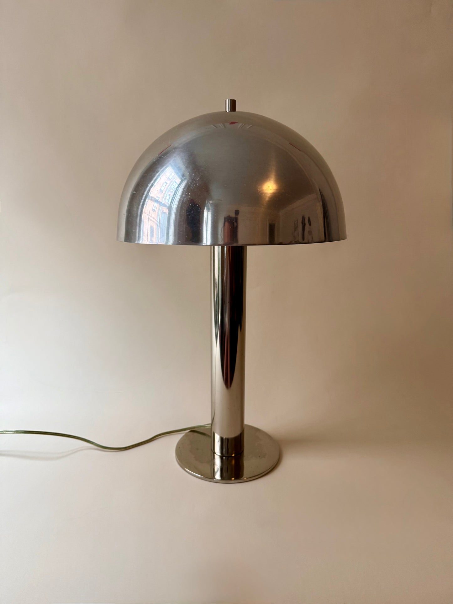 1970s Chrome Space Age Mushroom Lamp Designed by Robert Sonneman for the Laurel Lamp Company