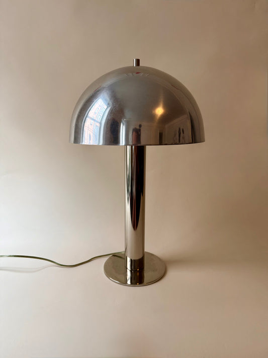 1970s Chrome Space Age Mushroom Lamp Designed by Robert Sonneman for the Laurel Lamp Company