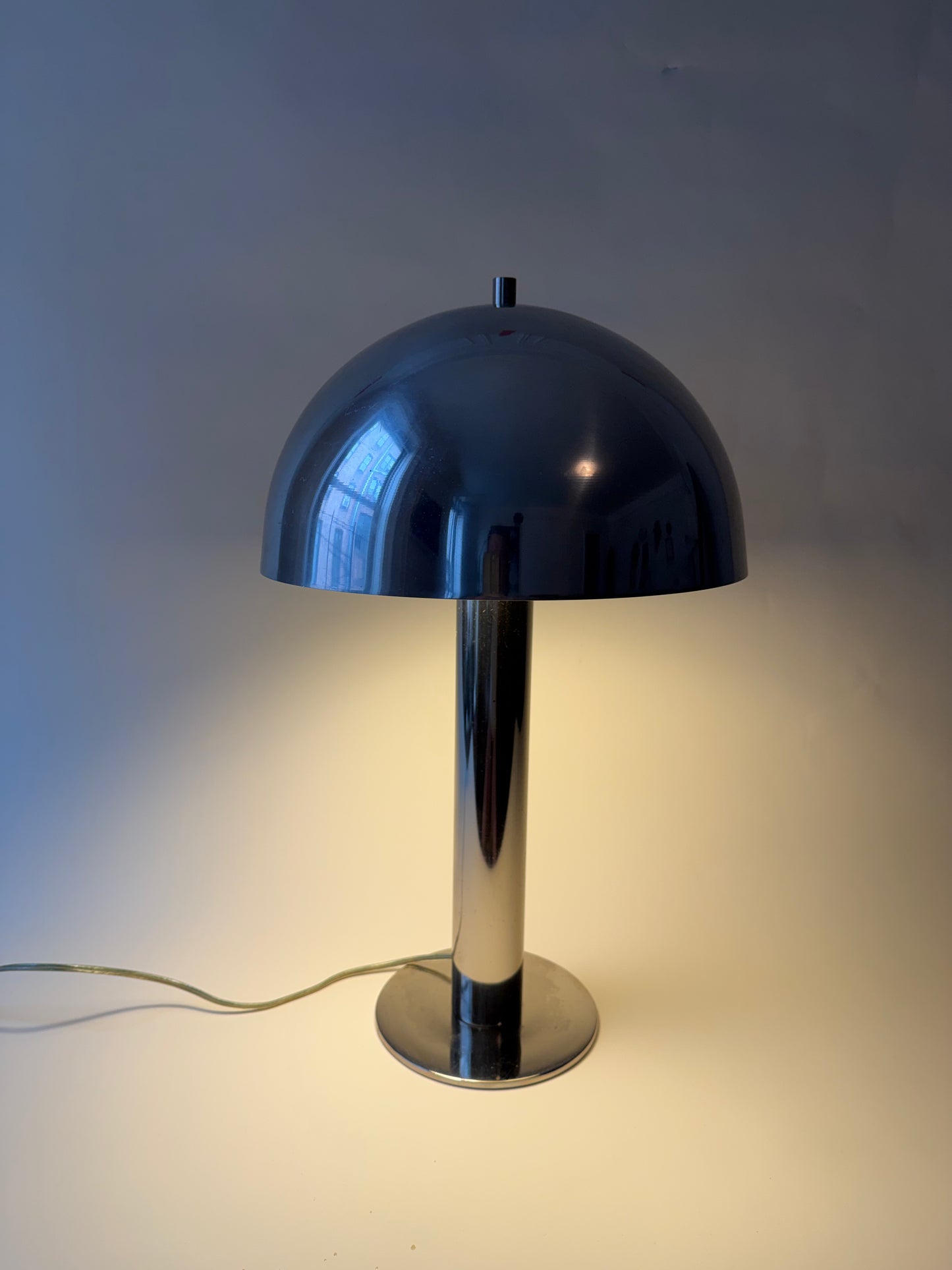 1970s Chrome Space Age Mushroom Lamp Designed by Robert Sonneman for the Laurel Lamp Company