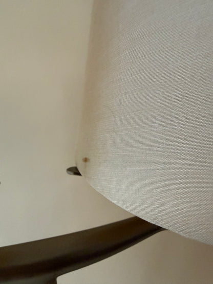 1990s Modernist Brused Metal Double Shaded Lamp by Michael Graves