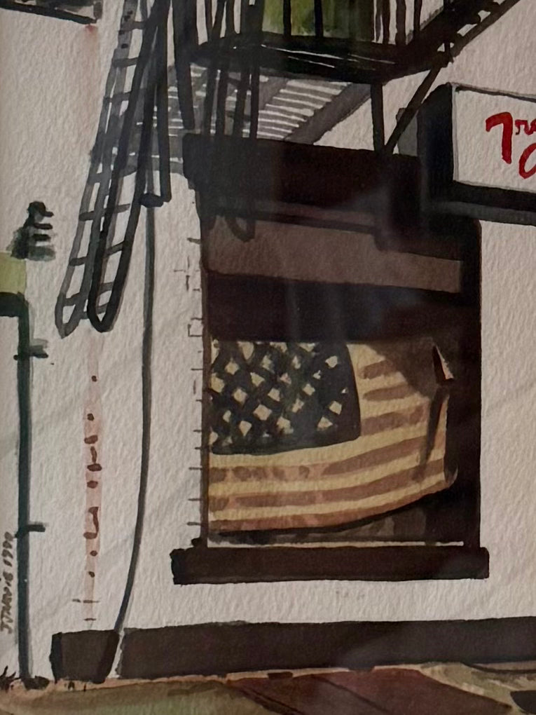 realistic watercolor painting called "Trenton Auto" by Jeff Jarvis