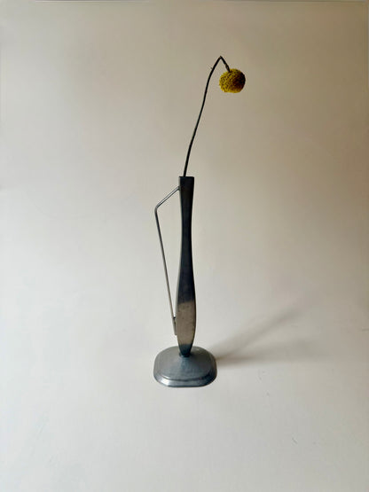 mid century modernist silver plated bud vase