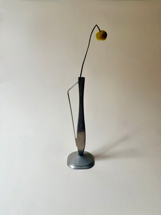 mid century modernist silver plated bud vase
