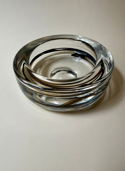 holmegaard hand blown glass catch-all designed by Michael Bang