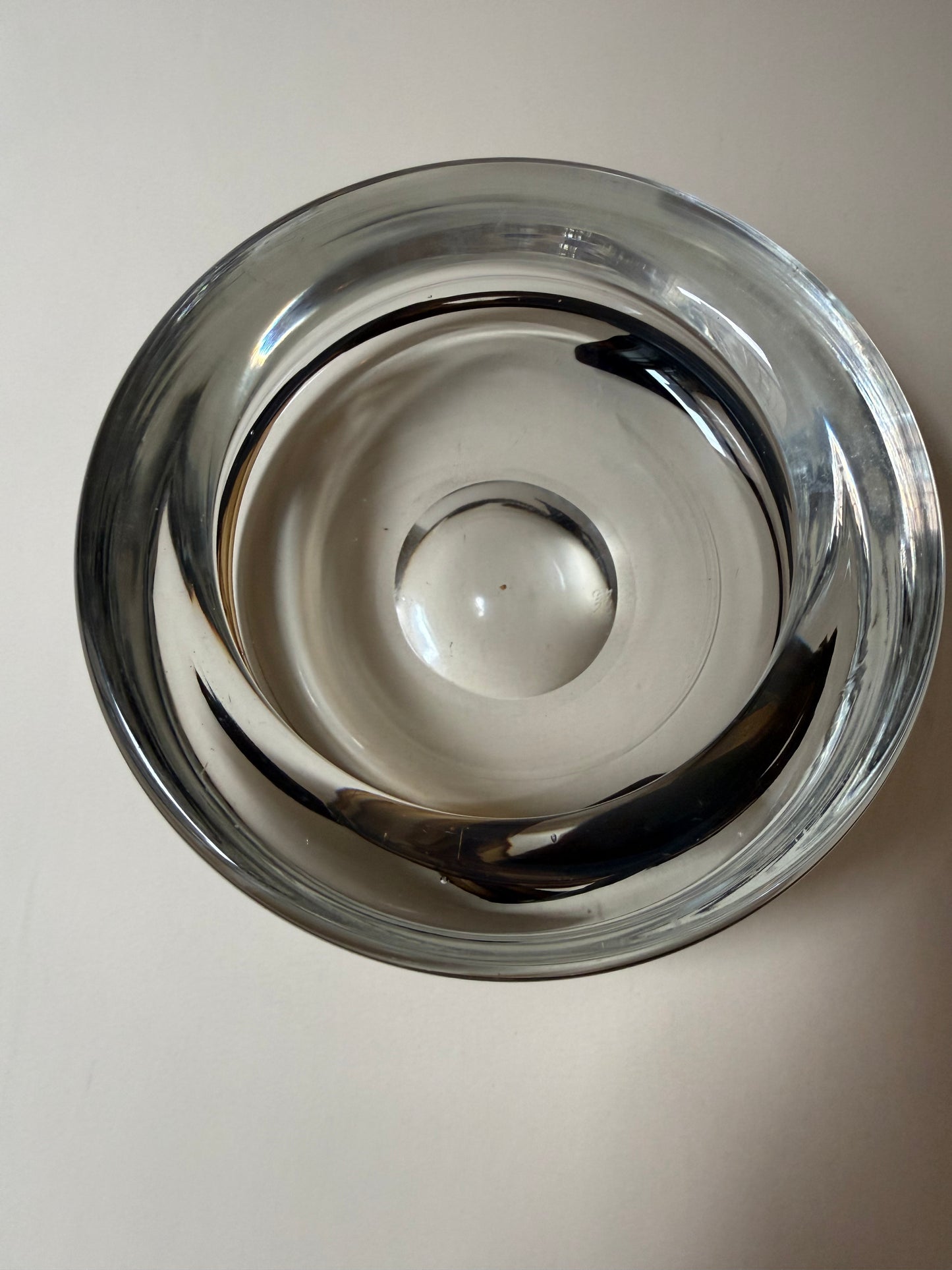 holmegaard hand blown glass catch-all designed by Michael Bang