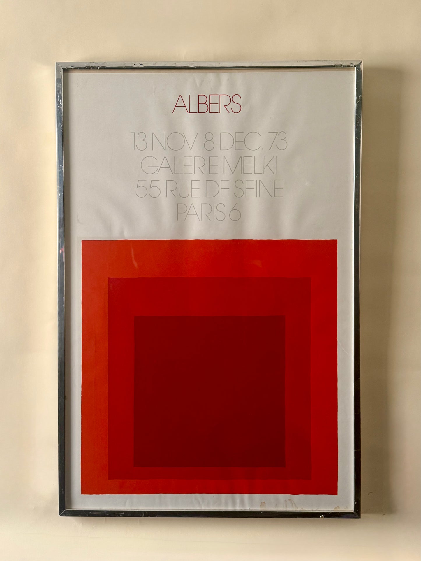 original Josep Albers exhibition poster from 1973