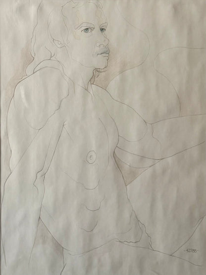 original pencil drawing by Robert Fay Doane from 1988