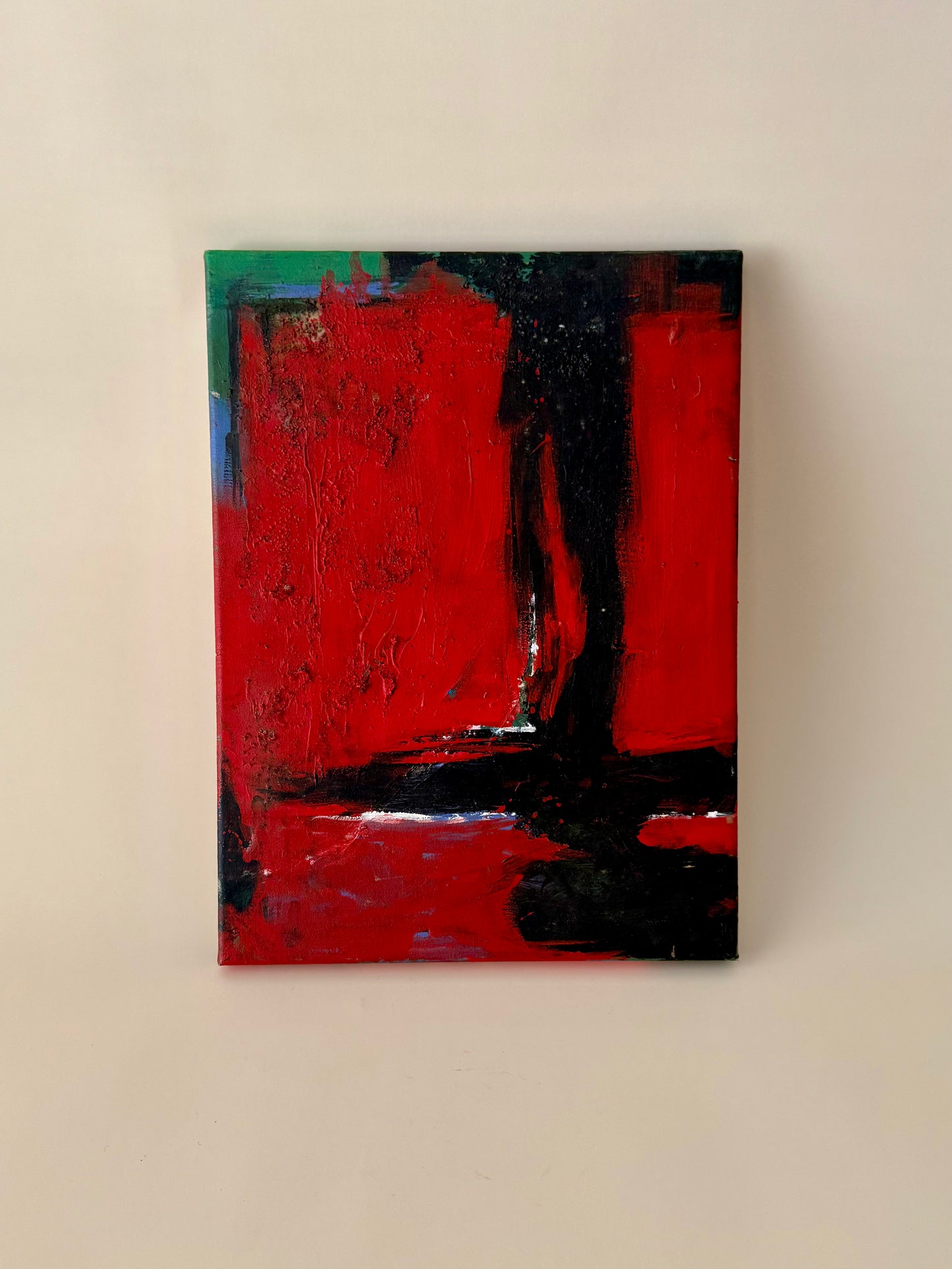small bold colorful textural contemporary abstract painting