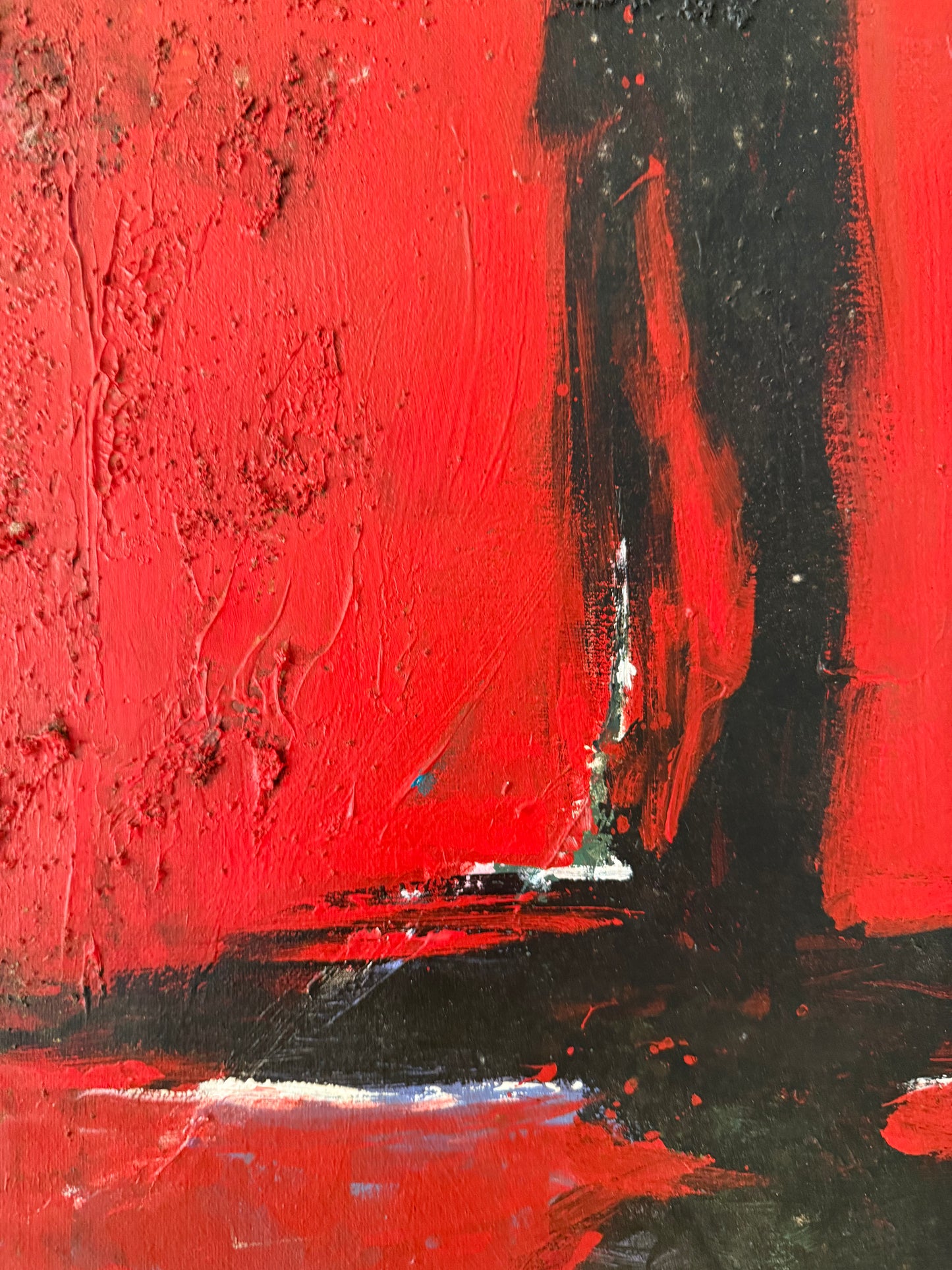small bold colorful textural contemporary abstract painting