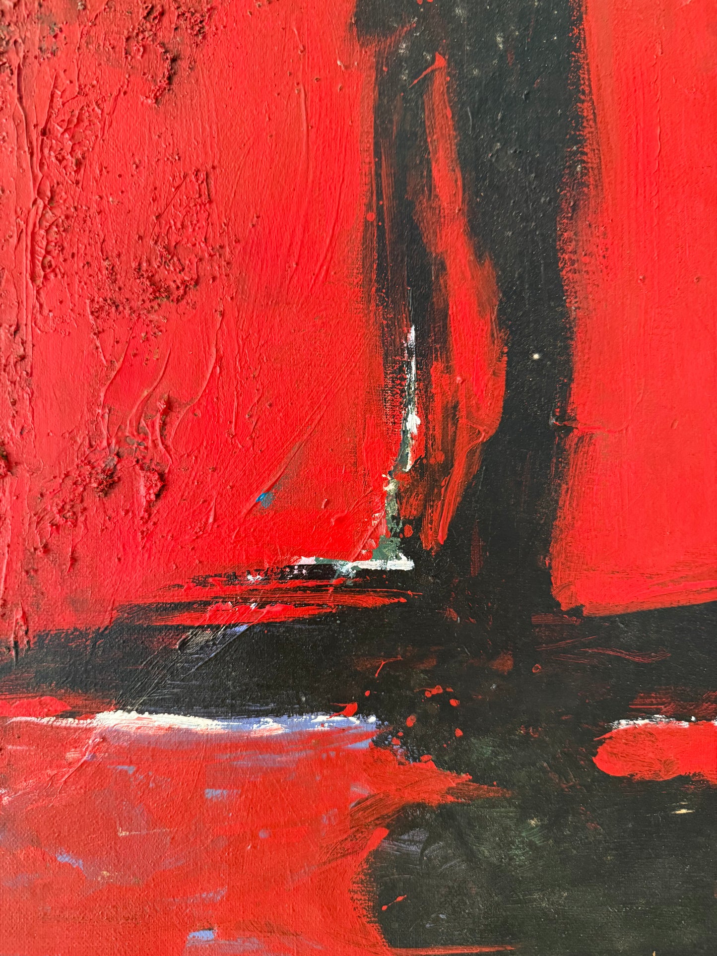 small bold colorful textural contemporary abstract painting